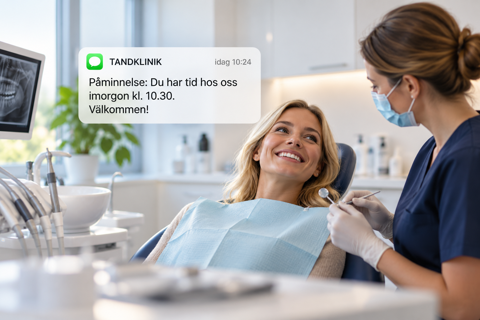 SMS-påminnelse från tandklinik